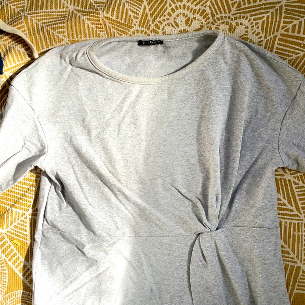 Grey Sweater with a very cute twist